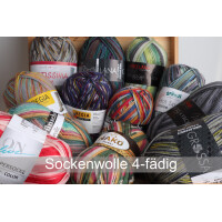 Sockenwolle 4-fach - 1.000g Originalaufmachung...