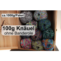 1000g Paket 4-fach - 100g Knäuel Sockenwolle...